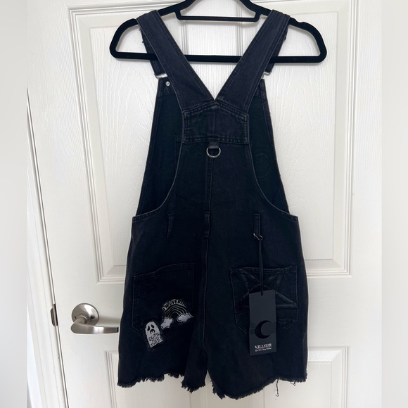 Killstar Jinx Cursed Cutie Denim Overalls - Picture 3 of 6